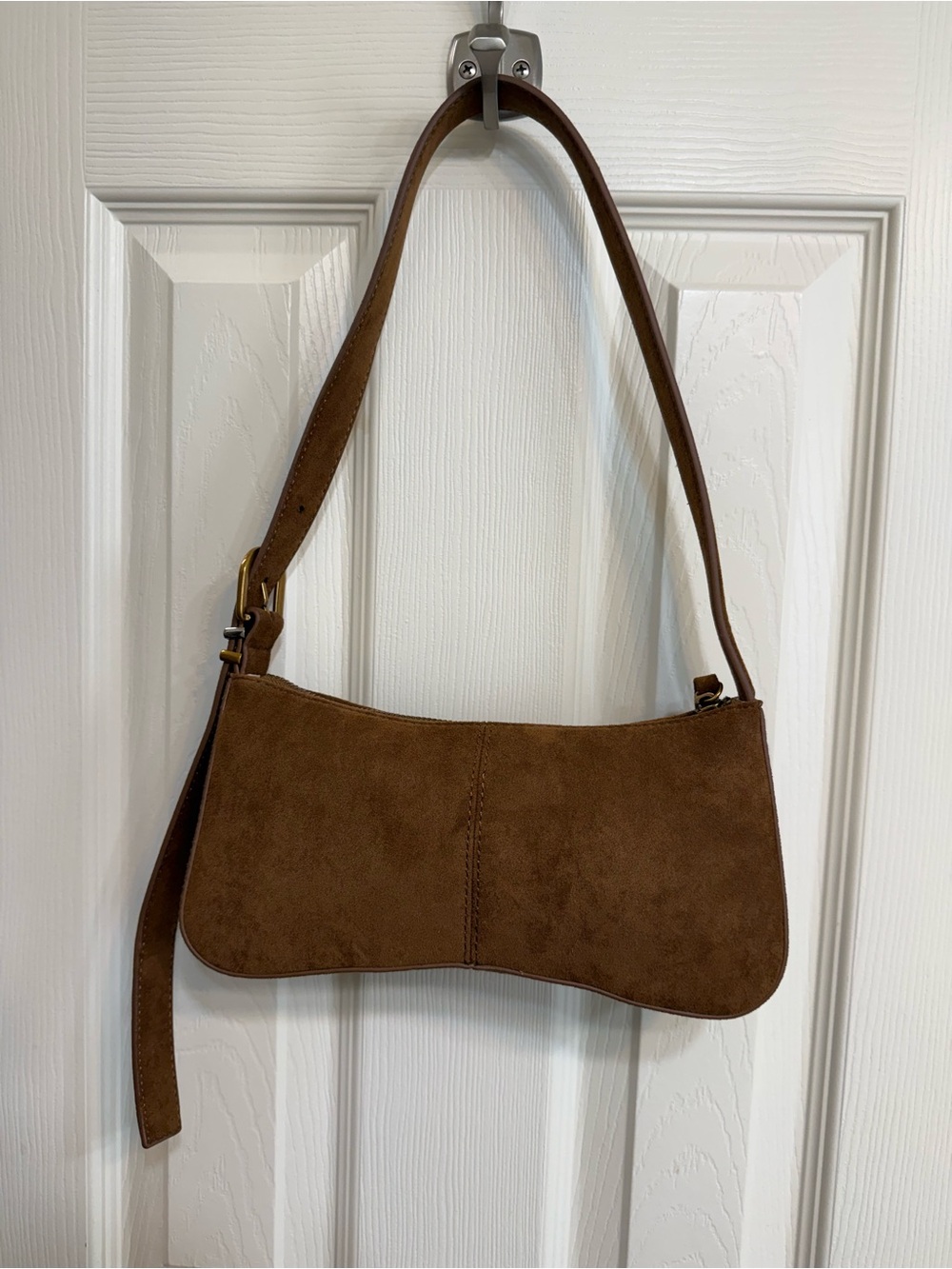 New Steve Madden Brown Suede Shoulder Bag